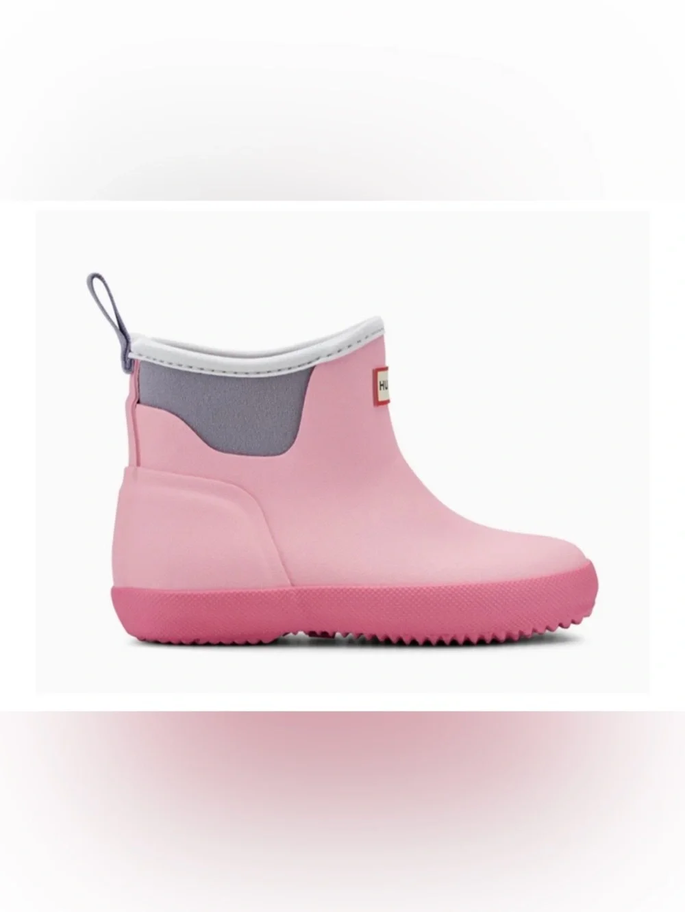 Finley Kids Waterproof Rain Boots in Medium Pink with Gray Trim size 9 new